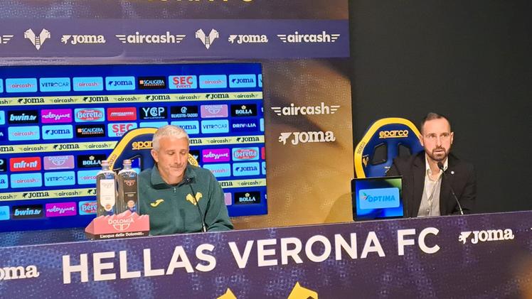 Alberto Bertolini in conferenza stampa per la presentazione della partita contro il Lecce