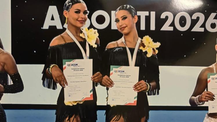 Giulia Zanoni e Blu D’Agostino, vincitrici degli Assoluti di danza sportiva a Riccione