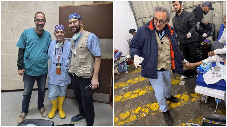 I medici veronesi Gian Franco Veraldi e Marco Priviero a Gaza con il medico palestinese Ahmed Abo Nada