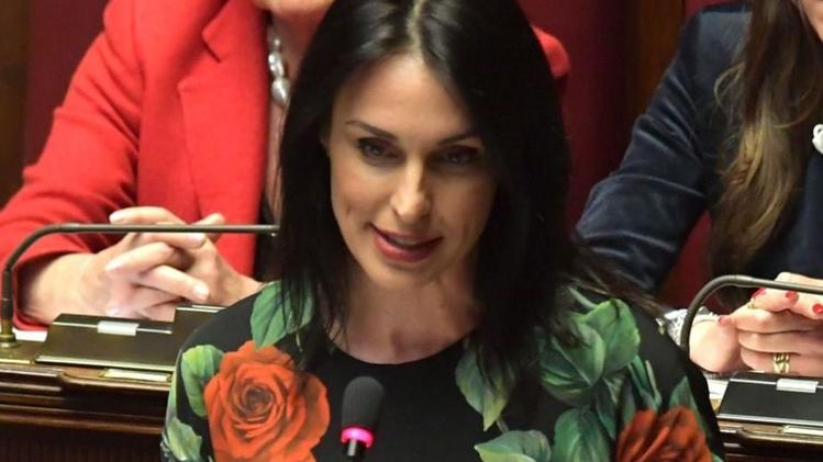 In Parlamento Alessia Ambrosi durante un intervento in aula