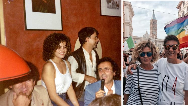 Eva Grimaldi con Tony Santagata e con Imma Battaglia