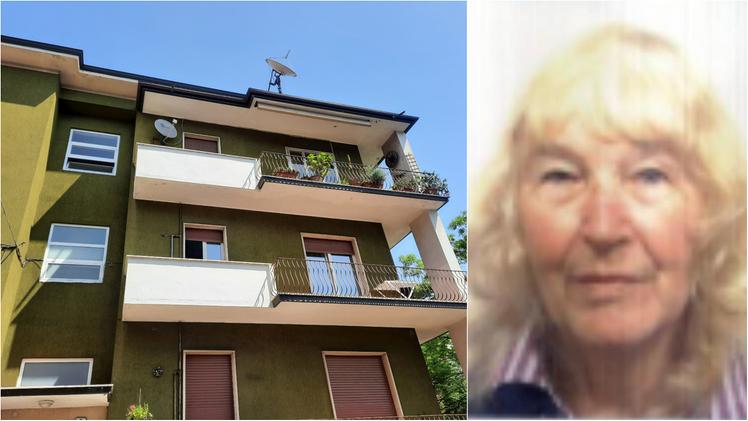 Helga Hengbarth, morta da sei anni, e il condominio dove viveva (foto Marchiori)