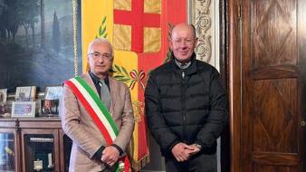 Paolo Prosdocimi ricevuto in municipio a Schio (Vicenza)