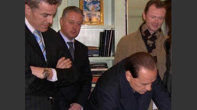 Da sinistra: Reggiani, Berlusconi e Fornaser