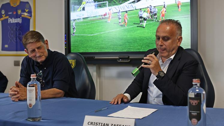 Luca Campedelli e Cristian Zaffani alla presentazione di ChievoVigasio (fotoExpress)