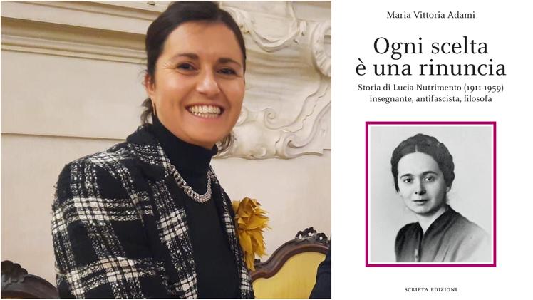 Maria Vittoria Adami e la copertina del suo libro