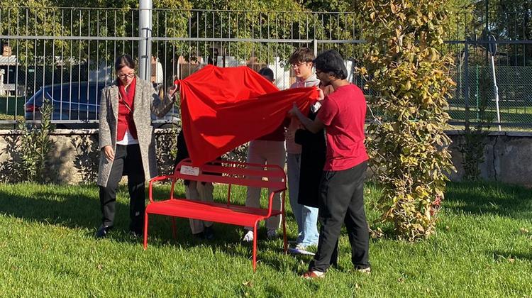 Liceo Galilei di Verona, inaugurata la panchina rossa contro le violenze di genere