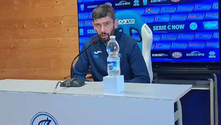 Massimo Donati allenatore del Legnago, in conferenza stampa