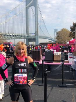 Sabrina Castelli, la 50enne di Legnago alla maratona di New York disputata lo scorso novembre
