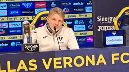 Marco Baroni durante la conferenza stampa alla vigilia della partita col Sassuolo (foto Tavellin)