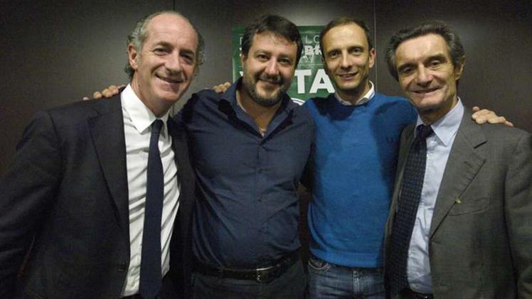 La Lega cerca la ripresa. Luca Zaia, Matteo Salvini, Massimiliano Fedriga e Attilio Fontana «uniti»