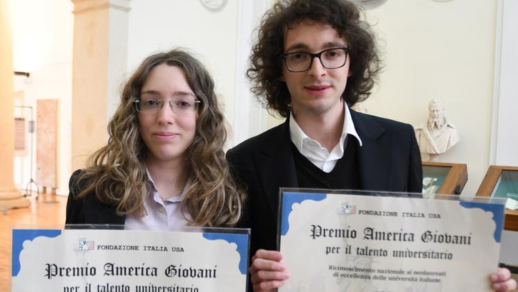 Fratelli Giulia e Nicolò Dalla Benetta, 25 e 23 anni, premiati alla Camera dei deputati FOTO PECORA