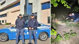 Gli agenti Andrea Anselmi e Simone Martini hanno salvato un uomo caduto in Adige
