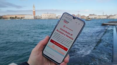 La schermata di accesso al portale VeneziaUnica per poter prenotare e pagare il ticket di ingresso a Venezia