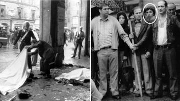Brescia, 28 maggio 1974 Sono passati minuti dalla strage che fece otto morti e 102 feriti. Il ragazzo indicato nel cerchio è stato identificato in Marco Toffaloni