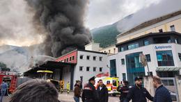 L'incendio all'Alpitronic a Bolzano