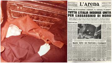 Aldo Moro, rapito dalle Brigate Rosse, il cui corpo è stato ritrovato a Roma il 9 maggio 1978