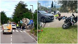 A sinistra l'incidente avvenuto a Peschiera, a destra quello di Malcesine (Ferraro)