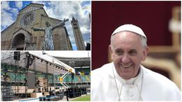 Preparativi in città per la visita in città di Papa Francesco