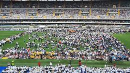Lo stadio Bentegodi in attesa del Papa