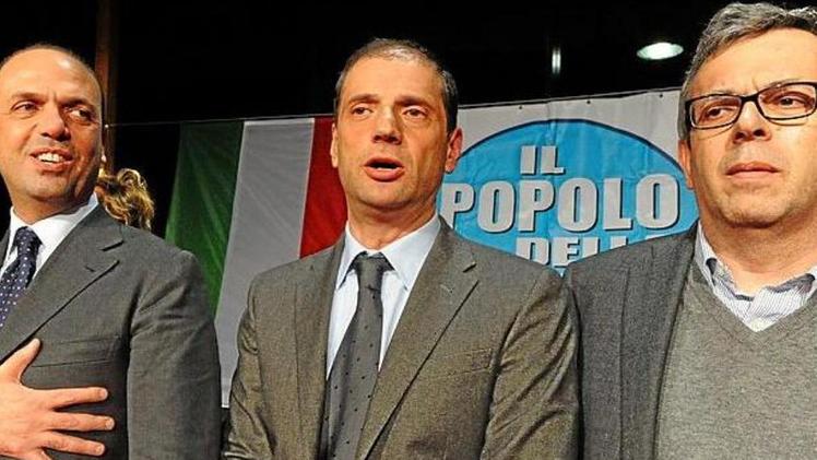 Il ministro Angelino Alfano con Alberto Giorgetti e Giovanni Miozzi