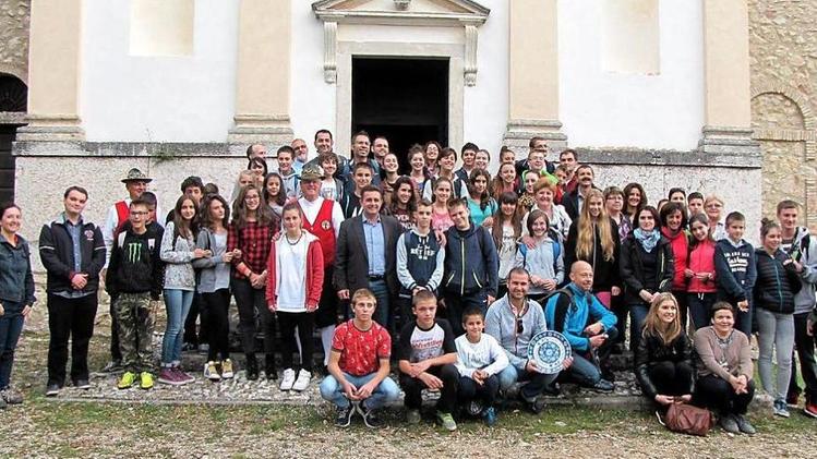 Il gruppo di studenti e insegnanti europei a Badia Calavena per il progetto «Comenius»