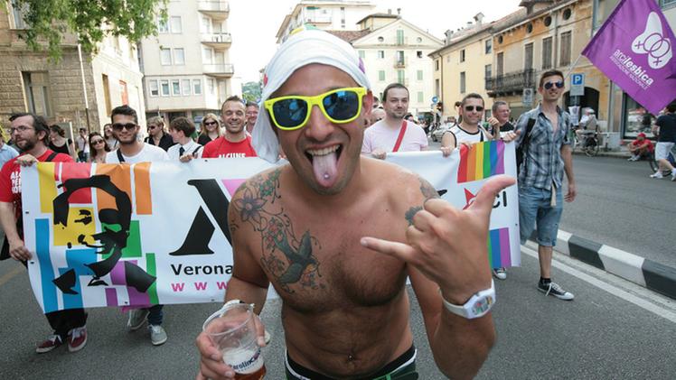 Un Gay Pride svoltosi a Vicenza (archivio)