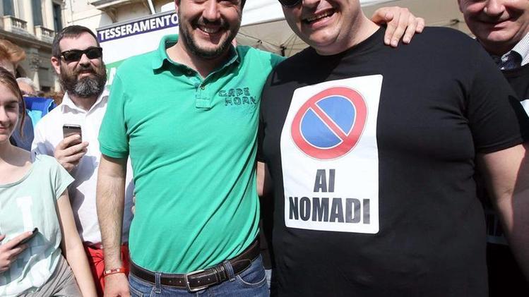 Il sindaco Joe Formaggio, a destra, con il leader leghista Salvini