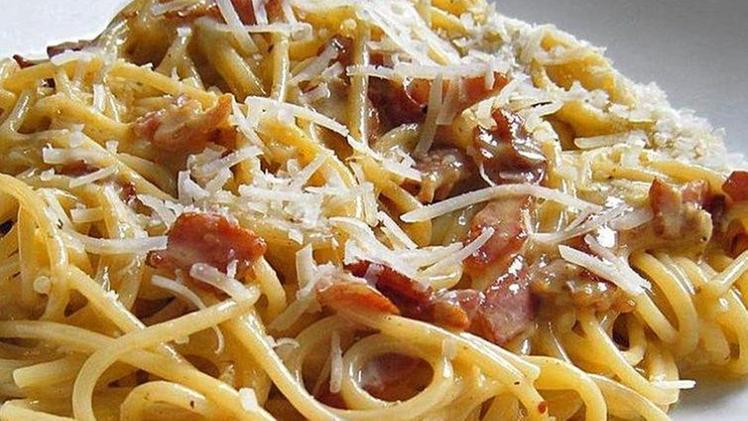 Un piatto di spaghetti alla carbonara, causa dell'intossicazione di massa avvenuta a Polegge. ARCHIVIO
