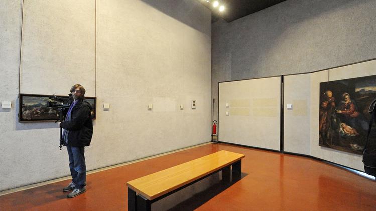 I muri rimasti vuoti dopo il furto dei dipinti a Castelvecchio