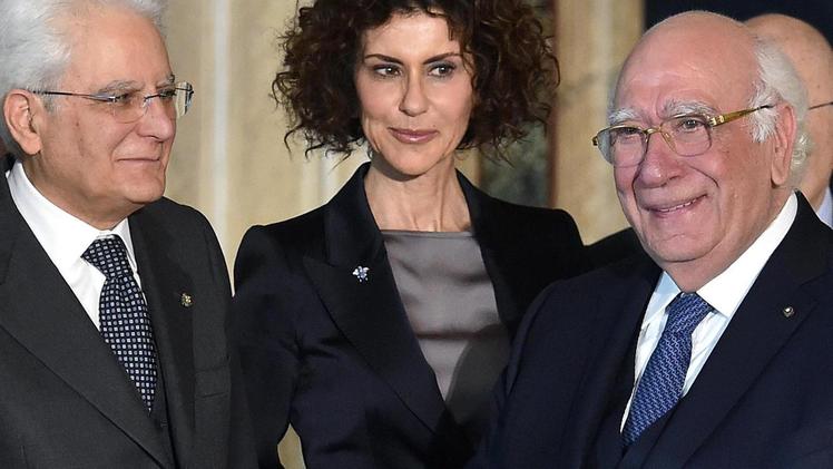 Il presidente della Repubblica premia Giovanni Rana. Presente anche Luisa Todini, presidente del Comitato Leonardo