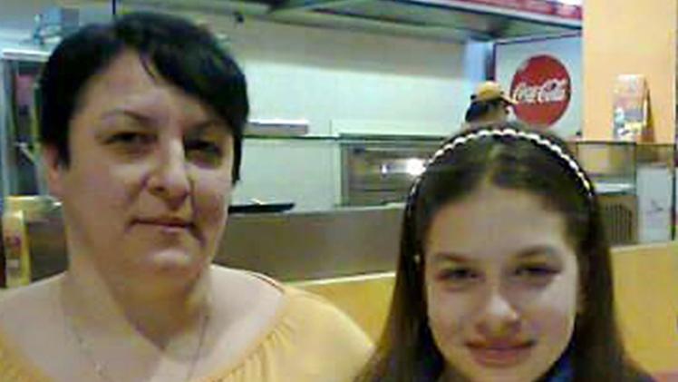 Milena Balan e la figlioletta Larisa Elena Mihailescu