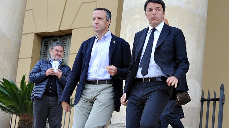 Il sindaco Tosi con il premier Renzi