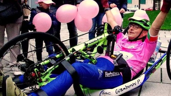 Andrea Conti, vincitore nella categoria MH1 di handbike del Giro d’Italia della specialità paralimpica FOTO CHIARA LONGO