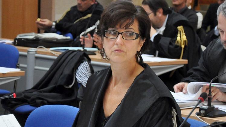 Il pubblico ministero Valeria Ardito durante un processo