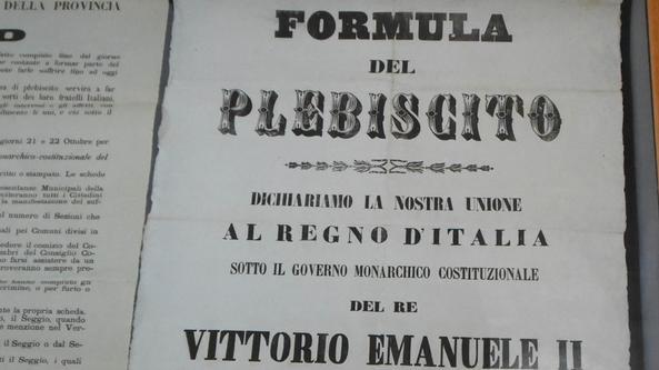 Il documento del plebiscito del 1866