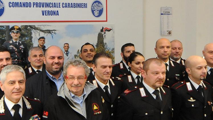 Foto di gruppo per i carabinieri nuovi diplomati al corso Bls DIENNE
