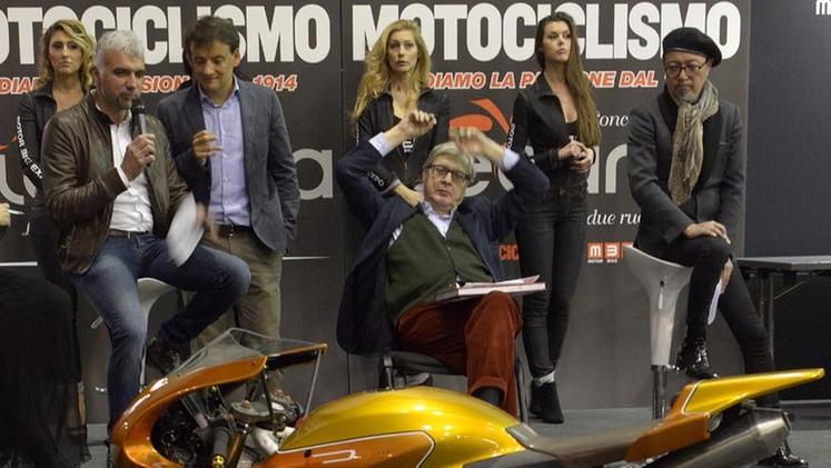 Vittorio Sgarbi al Motorbike