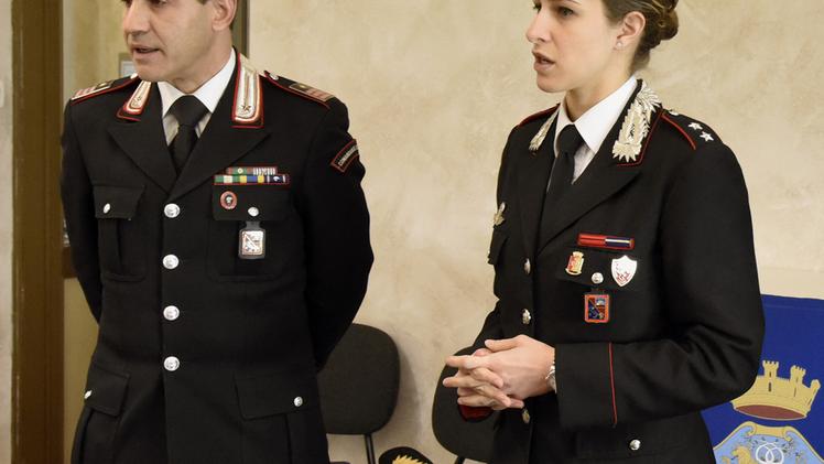 Il luogotenente Truddaiu e il tenente Martina Perazzolo DIENNE FOTO