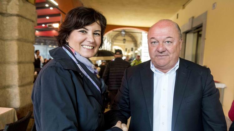 Patrizia Bisinella, candidato sindaco di Fare!, con Vittorio Di Dio candidato al Consiglio FOTO MARCHIORI
