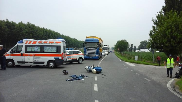 La scena dell'incidente a Roverchiara (Tomelleri)