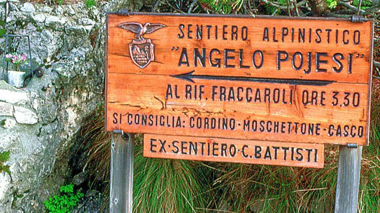 La partenza del sentiero Angelo Pojesi