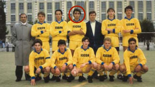 In piedi, quarto da sinistra, Federico Sboarina, con la maglia del Verona nel 1987