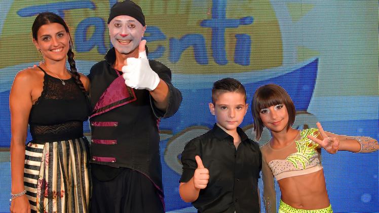 I talenti vincitori a Caprino: Federica Marconi, Jean Pierre Bianco, Tommaso e Anna FOTO ZENO FOCUS