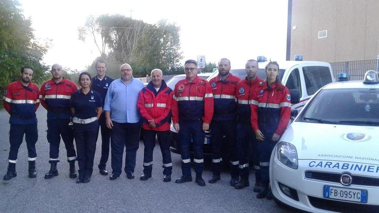 La squadra dei Vigilantes dell’associazione nazionale carabinieri di Oppeano e Isola Rizza con i suoi mezzi