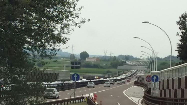 Traffico sulla A22 ad Affi in direzione Trento (SCAPINI)