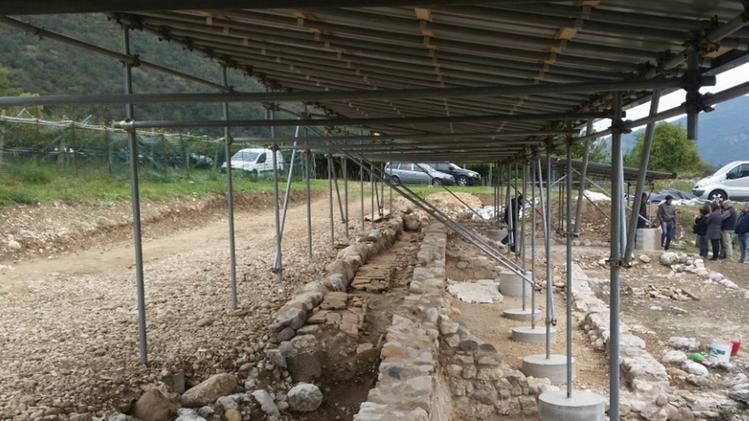 Un dettaglio dell’area archeologica di ServasaGli interventi nel sito archeologico di  Mansio Servasa