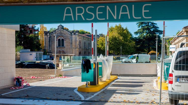 Ultime rifiniture all’ingresso del parcheggio Arsenale: domani si inaugura FOTO MARCHIORI