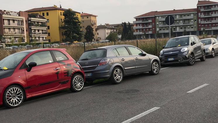 Auto multate in via Poggiani