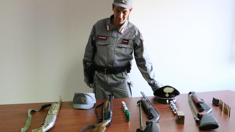 Fucili da caccia sequestrati dai Carabinieri forestali